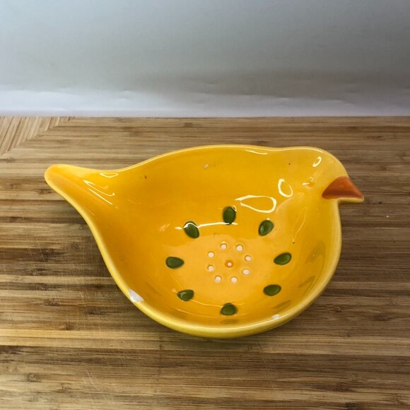 Pier 1 Other - Pier 1 One Yellow Decorative Bird Candy Bowl Dish Hand Painted